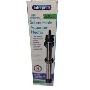 Interpet Submersible Aquarium Heater 50W 3–10 Gallon Adjustable